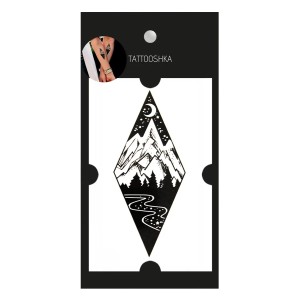 AR-544 Temporary Tattoo - Rhombus Mountain Stars